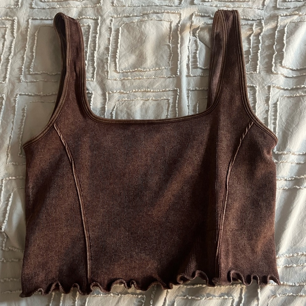 Brown crop top